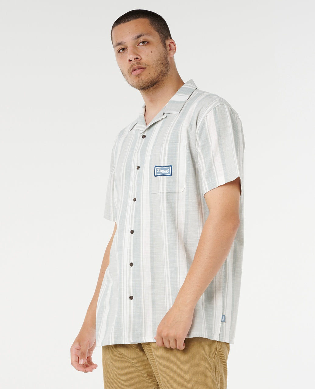 MOD CALI STRIPE S/S SHIRT - bluefin