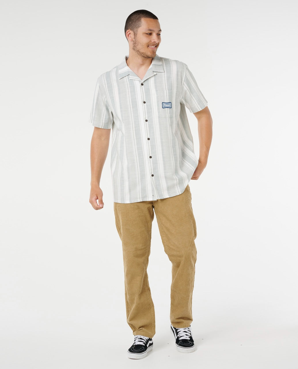 MOD CALI STRIPE S/S SHIRT - bluefin