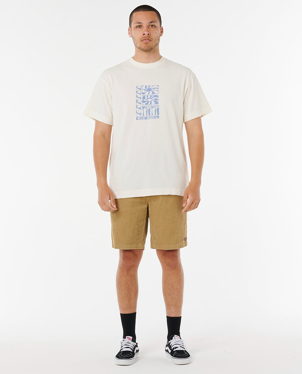 AOTS TY WILLIAMS STACKED TEE - bone