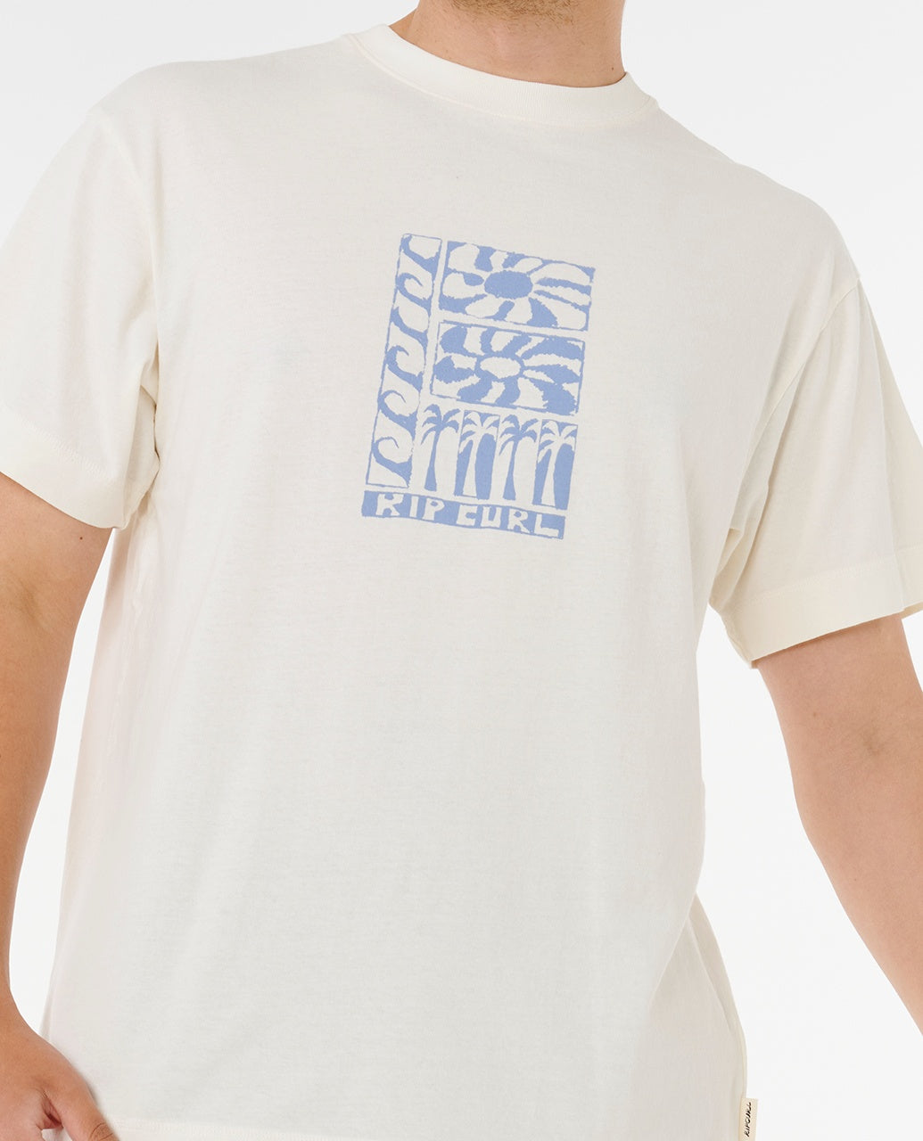 AOTS TY WILLIAMS STACKED TEE - bone