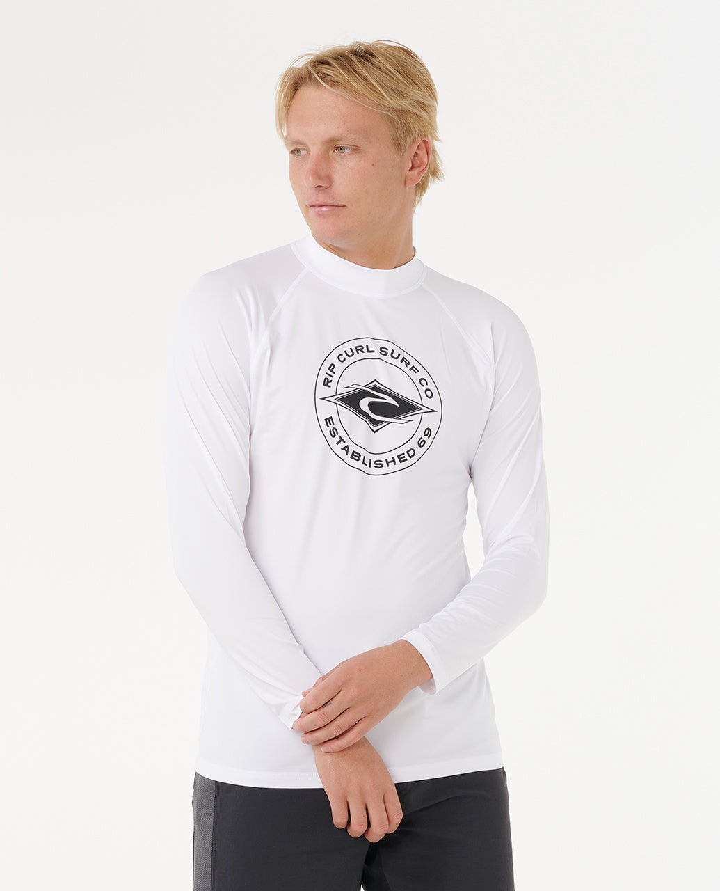 חולצת גלישה ארוכה לגברים – Stapler UPF Long Sleeve Rash Vest (White)