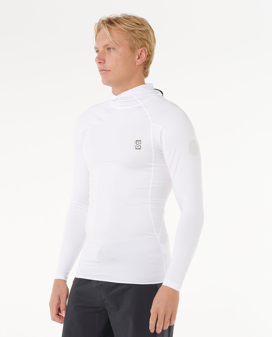 חולצת לייקרה ארוכה לגברים עם כובע – Search UPF50 Performance Hood Long Sleeve Rash Vest