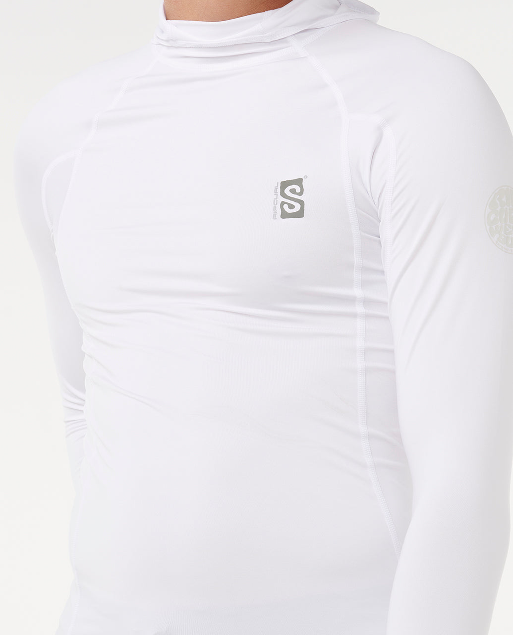 חולצת לייקרה ארוכה לגברים עם כובע – Search UPF50 Performance Hood Long Sleeve Rash Vest