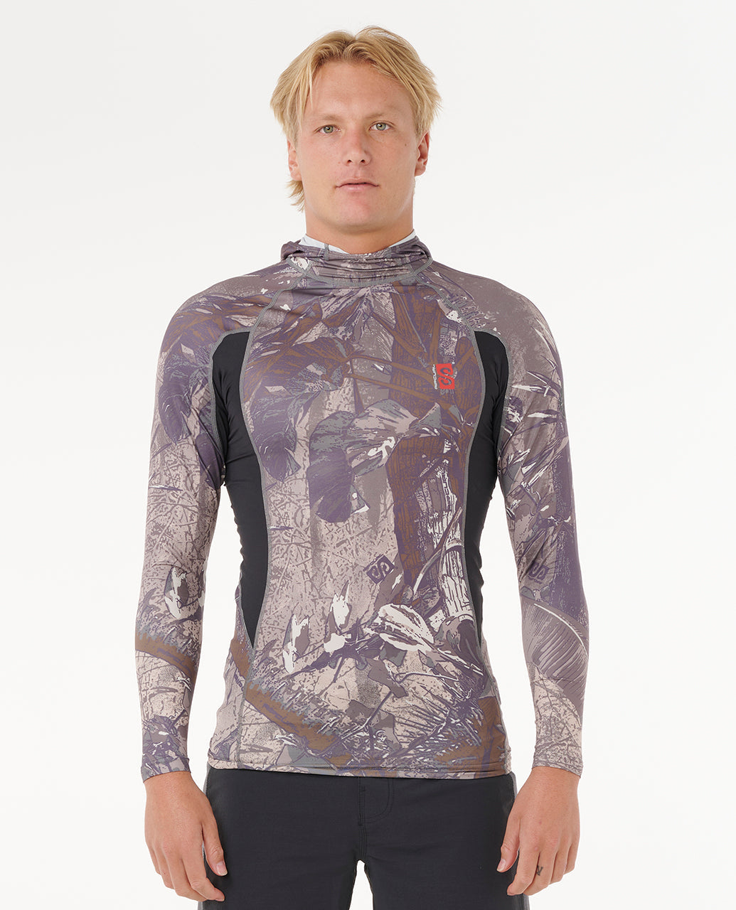 חולצת לייקרה ארוכה לגברים עם כובע – Search UPF50 Performance Hood Long Sleeve Rash Vest