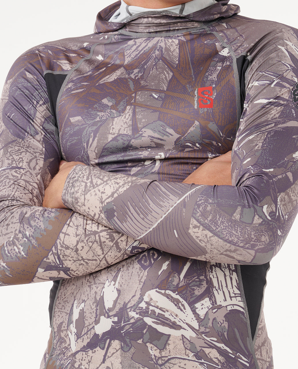 חולצת לייקרה ארוכה לגברים עם כובע – Search UPF50 Performance Hood Long Sleeve Rash Vest