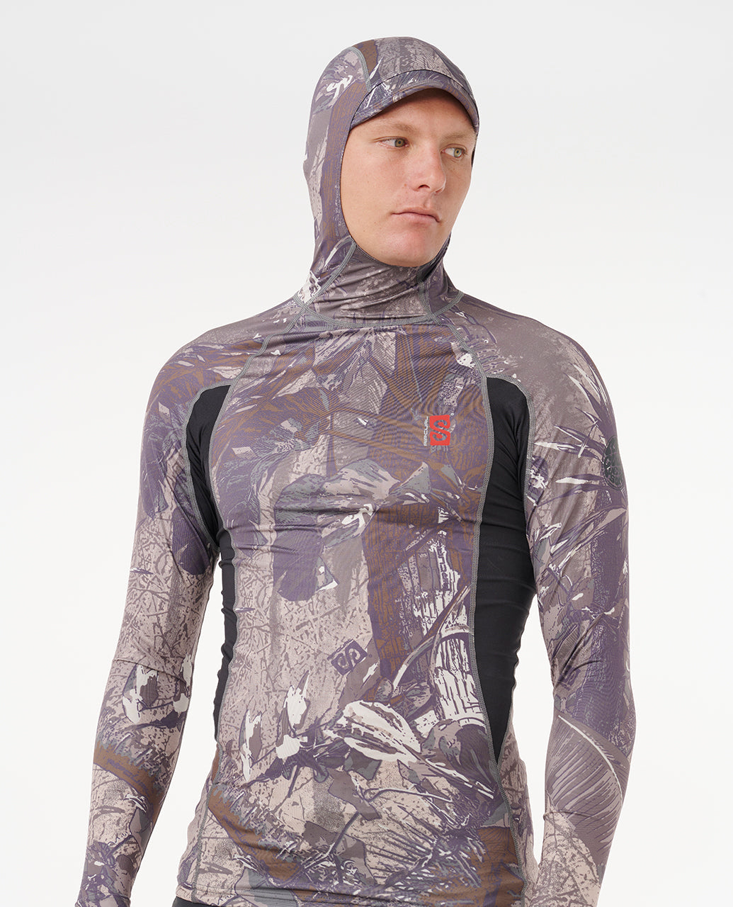 חולצת לייקרה ארוכה לגברים עם כובע – Search UPF50 Performance Hood Long Sleeve Rash Vest